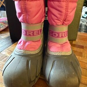 Sorel Pink and Gray Snow Boots, Little Kids